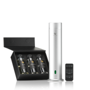 Pip & Wells Pure One matzilveren waterloze aroma diffuser met afstandsbediening en drie geuroliën